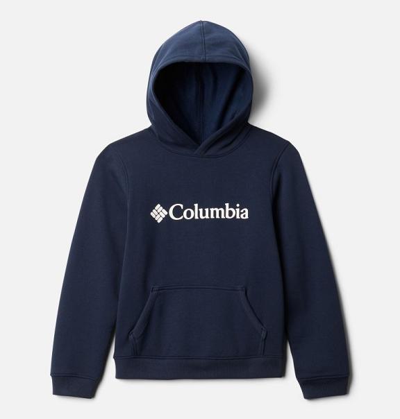 Columbia Logo Hoodies Boys Navy USA (US1403371)